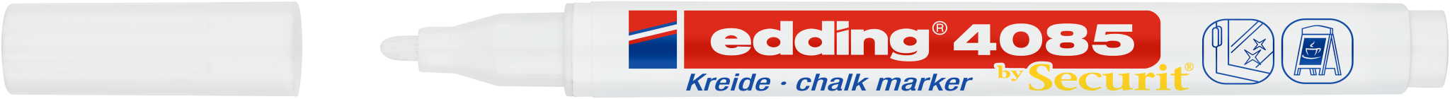 edding 4085 Kreidemarker weiß - 2