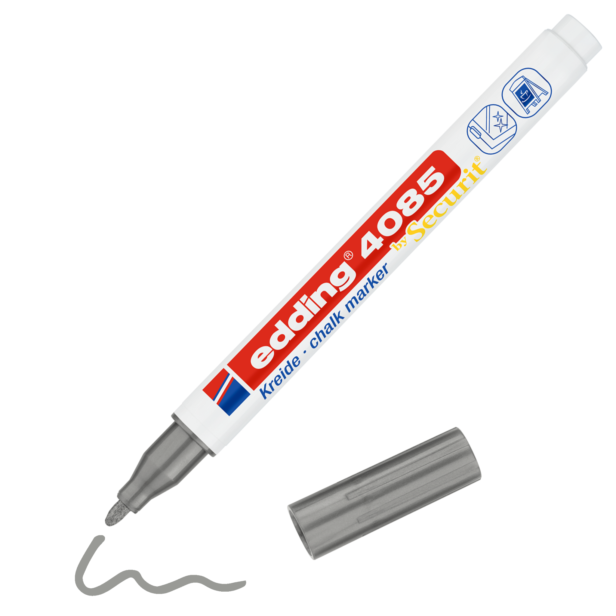edding 4085 Kreidemarker silber - 3