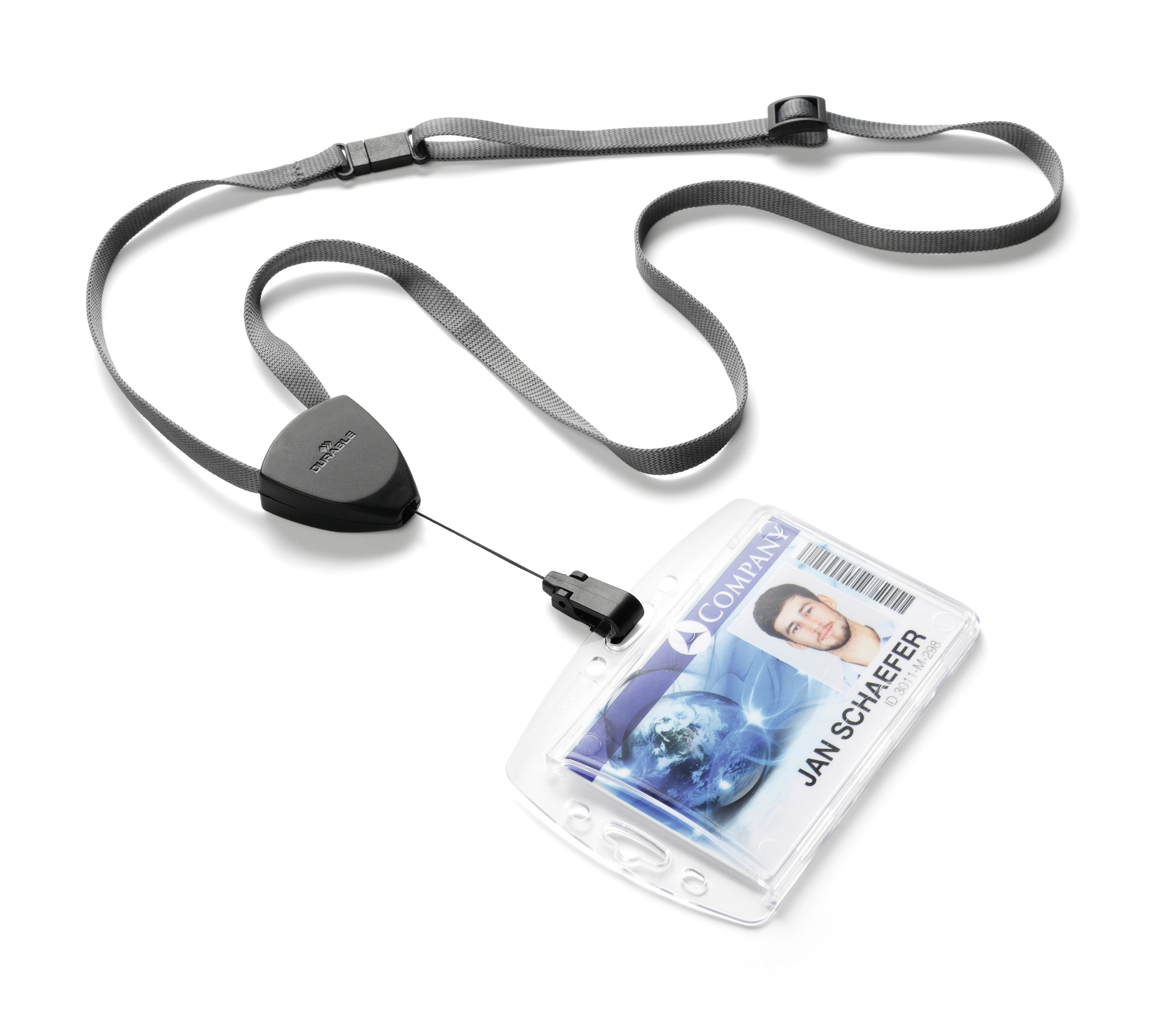 Befestigungsmittel für Namensschild, Kartenhalter Textilband FLEX mit Jojo - 3
