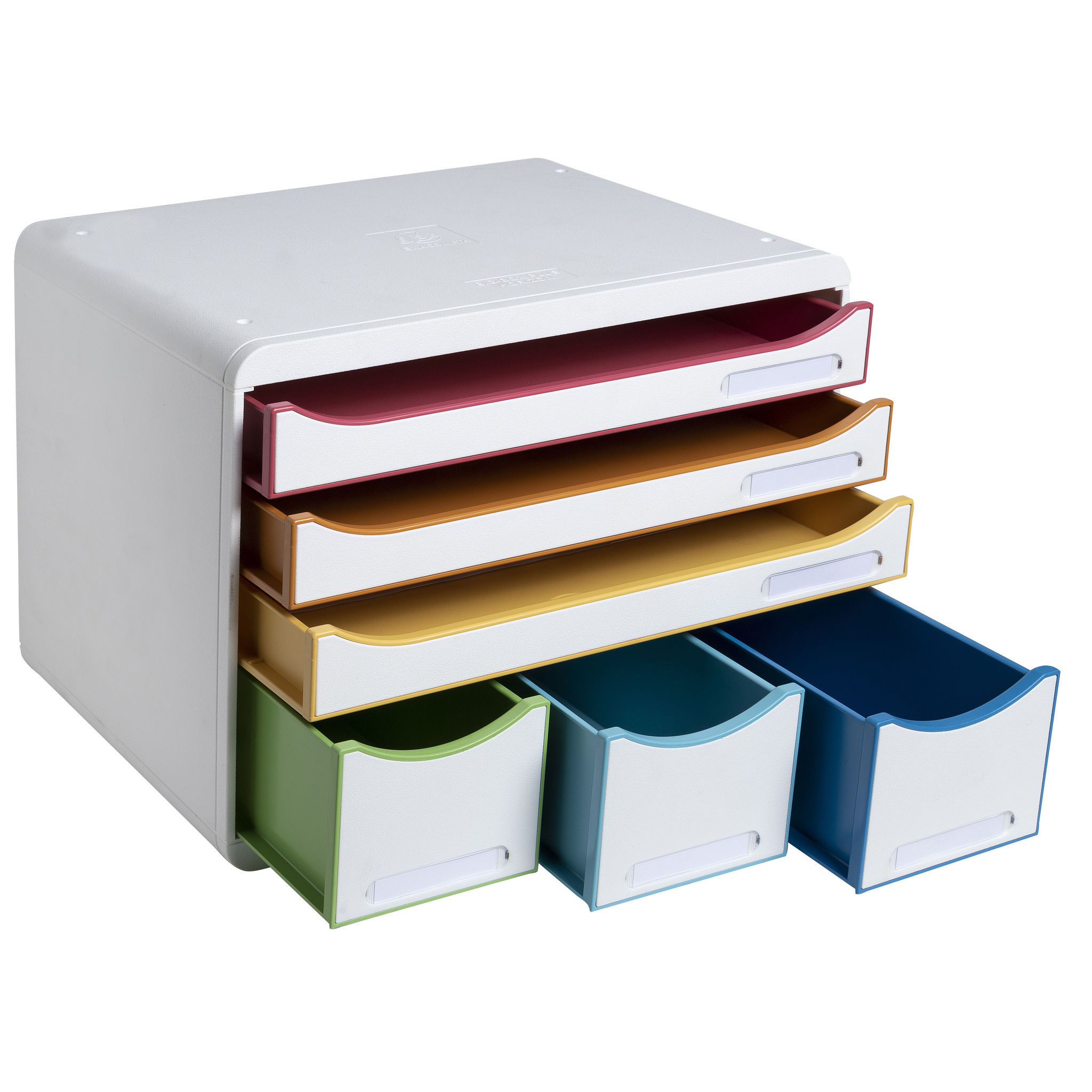 Exacompta Schubladenbox STOREBOX 6 offene Schubladen große Farbauswahl - Bild 7 von 15