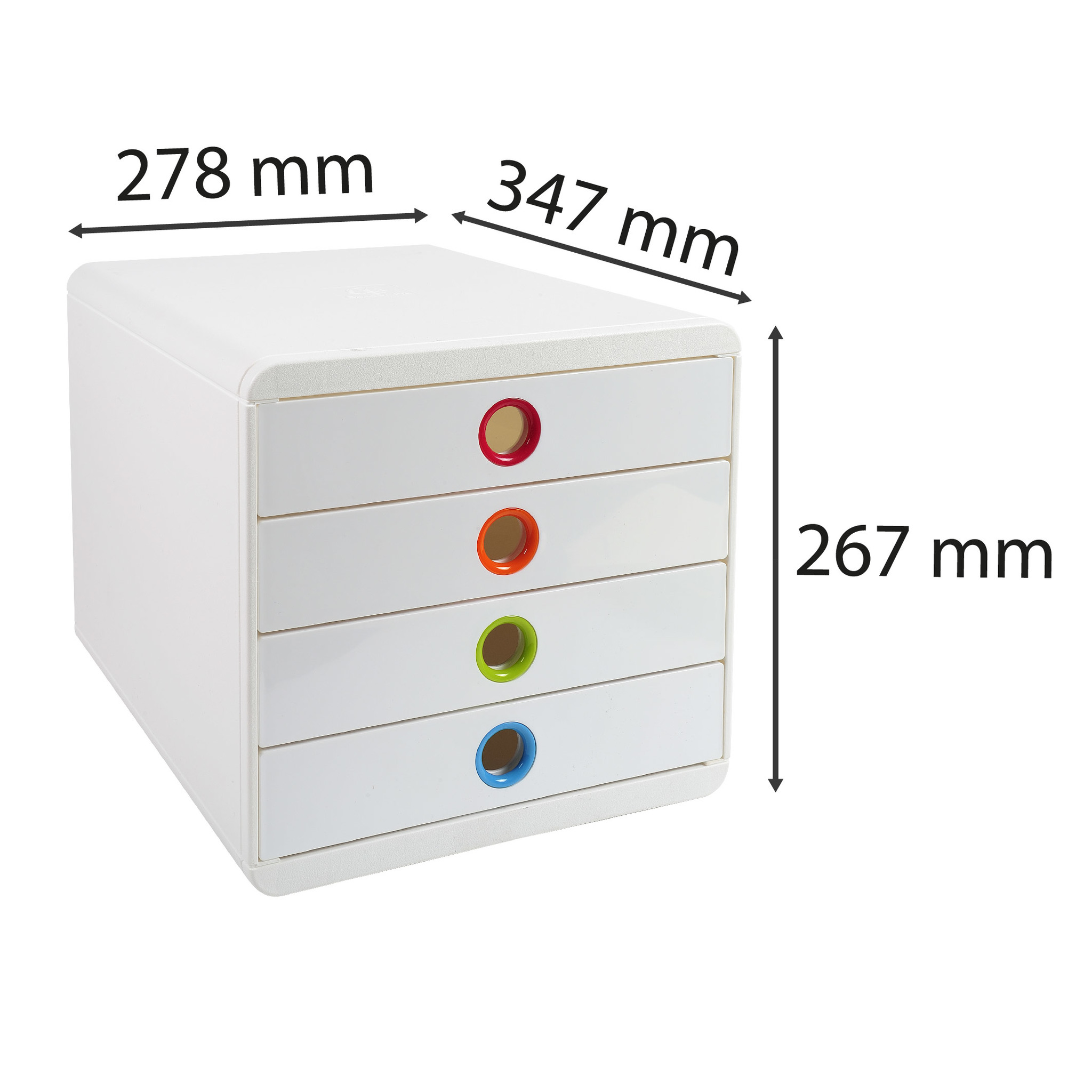 Exacompta Schubladenbox POP-BOX + 4 geschlossenen Laden große Farbauswahl - Bild 4 von 15