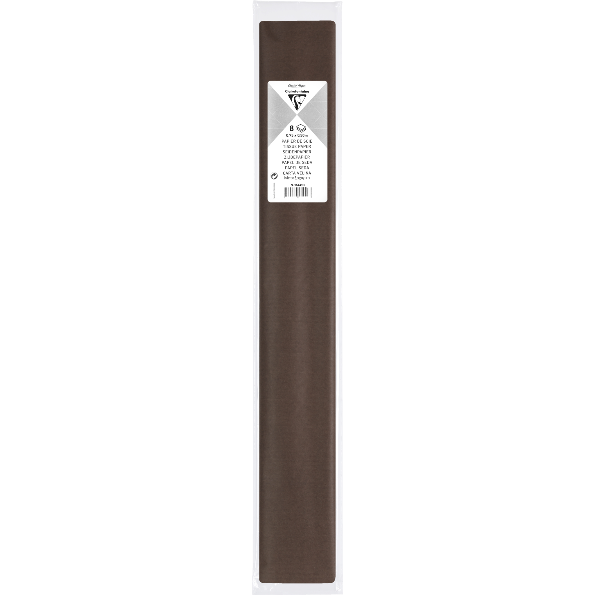 Clairefontaine 10x Seidenpapier, Pack 8 Bogen 18g im Format 50x75cm Farbauswahl
