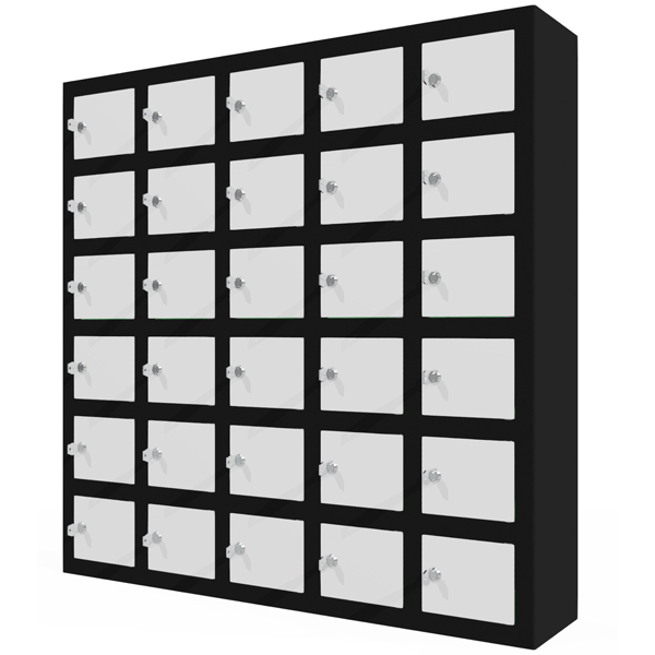 Opbevaringsboks til mobil/værdier 30 rum