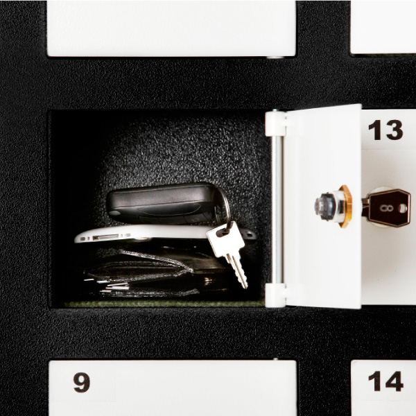 Opbevaringsboks til mobil/værdier 60 rum