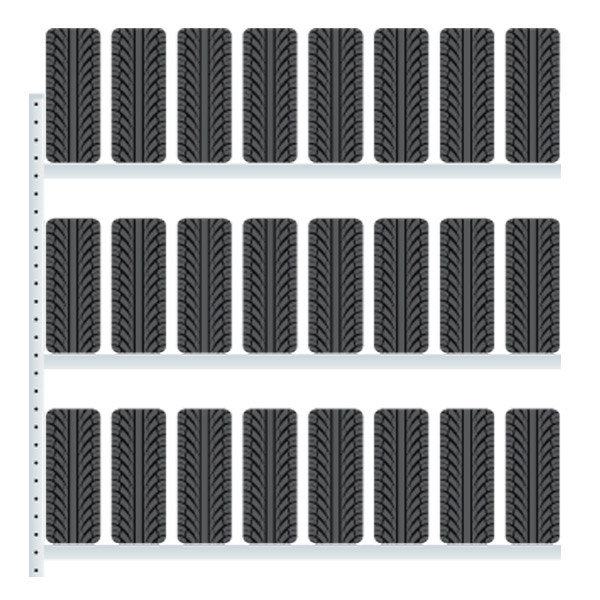 Følgesektion Boltless Dækreol 2000x2250x400mm 400 kg/aflæg