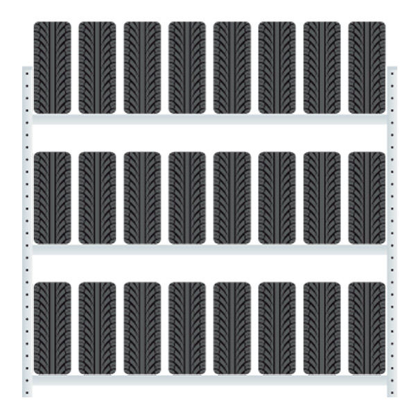 Startsektion Boltless Dækreol 2000x2250x400mm 400 kg/aflæg