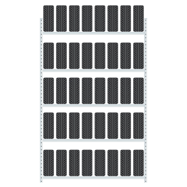 Startsektion Boltless Dækreol 3500x2250x400mm 400 kg/aflæg