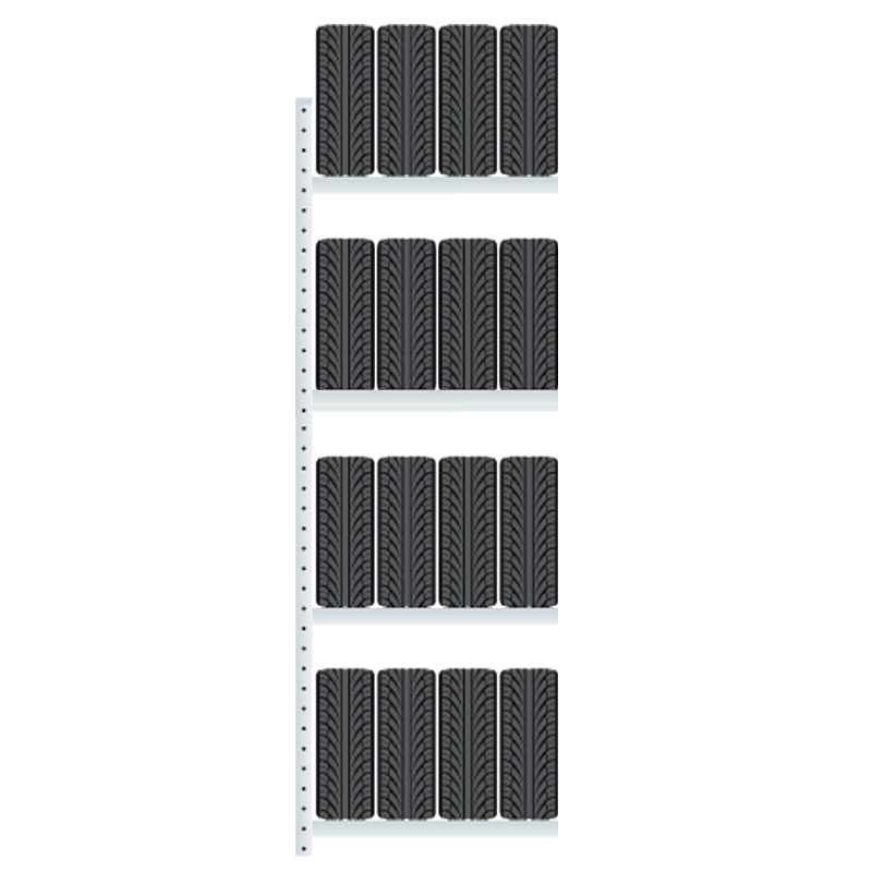 Følgesektion Boltless Dækreol 3000x1000x400mm 150 kg/aflæg