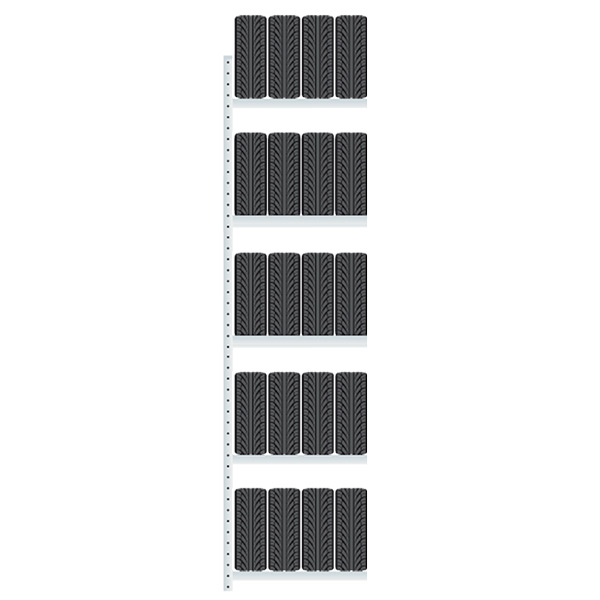 Følgesektion Boltless Dækreol 3500x1000x400mm 150 kg/aflæg