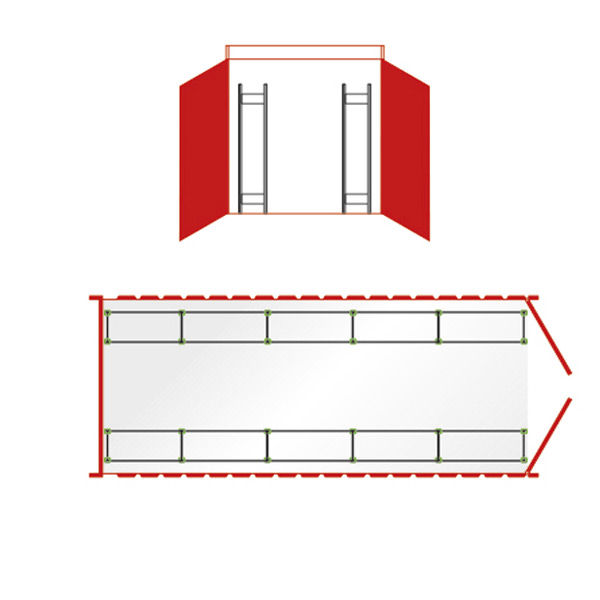 Dækreol Boltless for 20 fod Container