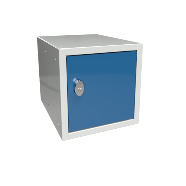 Opbevaringsboks 270x270x350 mm Blå dør, greb