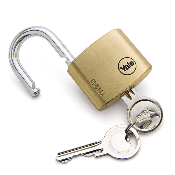 Hængelås Yale 110/40 m/3 nøgle