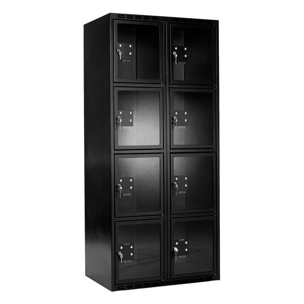 Shoppingskab til butikker og butikscenter 2x400mm med cylinderlås