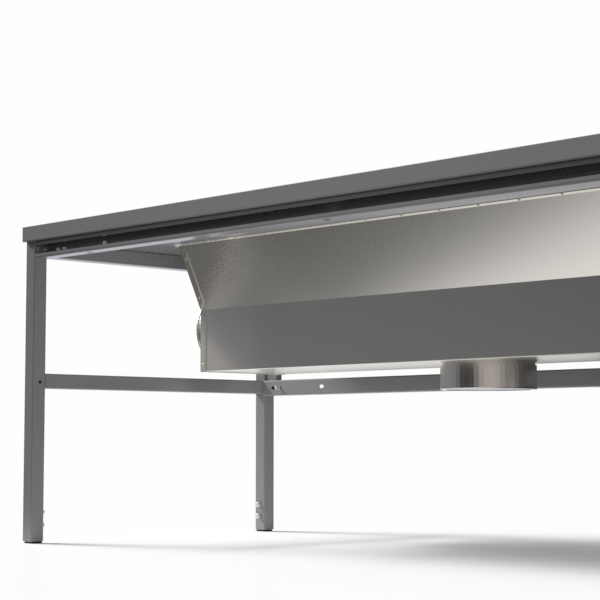 Udsugningsbord Let H-stel 1500x800 mm