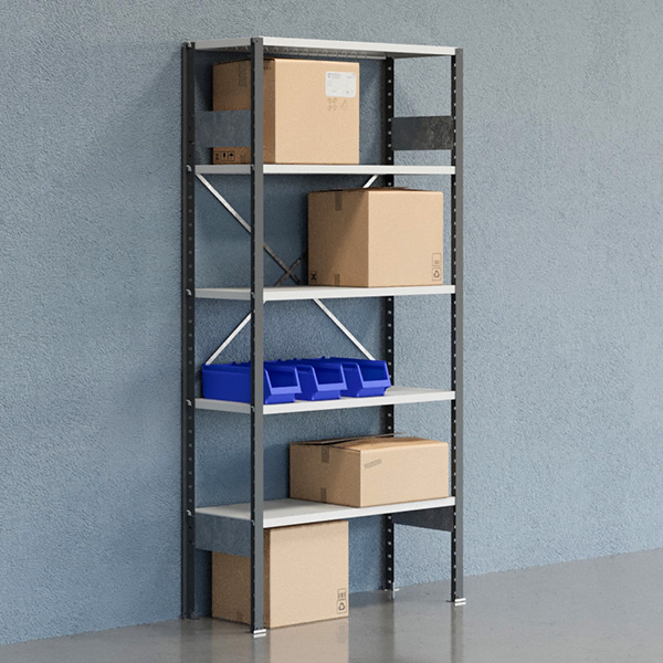 Lagerreol Åben V06 2100x1000x400  RAL 7035