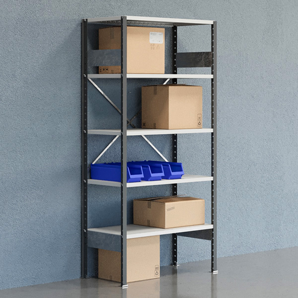 Lagerreol Åben V06 2100x1000x500  RAL 7035