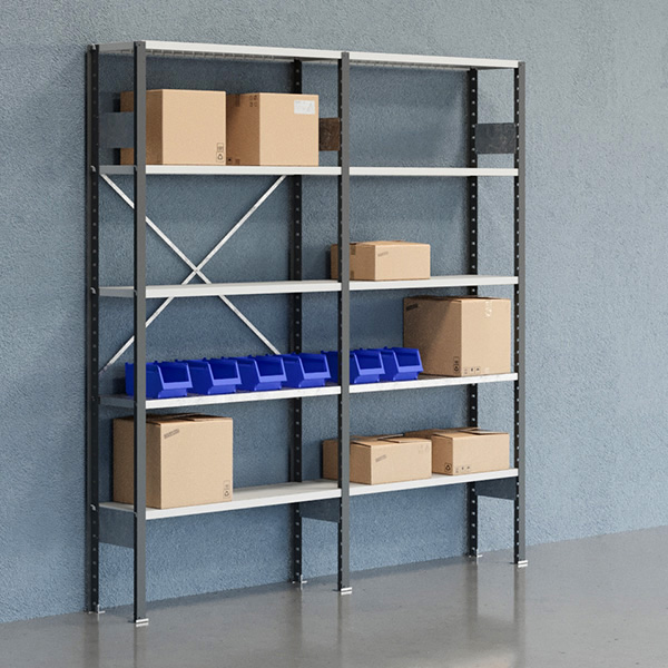 Lagerreol Åben V06 2100x2000x300  RAL 7035