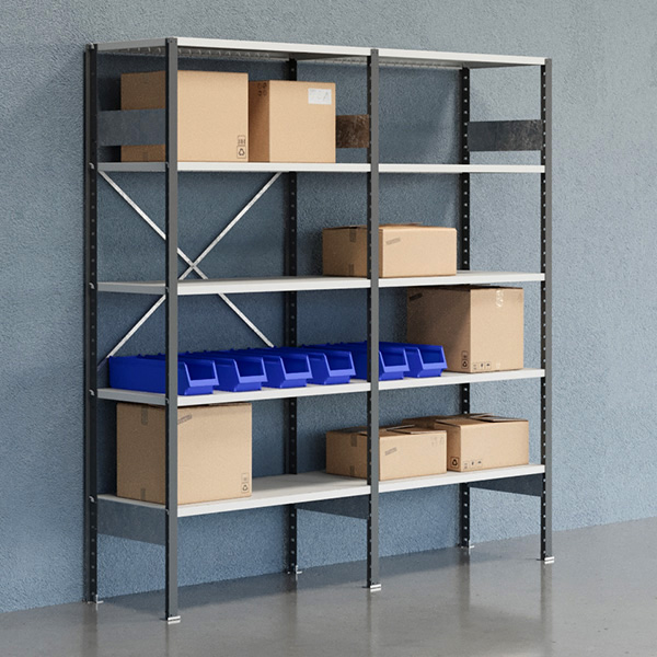 Lagerreol Åben V06 2100x2000x500  RAL 7035