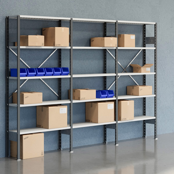 Lagerreol Åben V06 2100x3000x300  RAL 7035