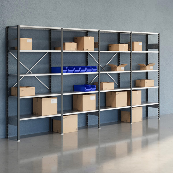 Lagerreol Åben V06 2100x4000x400 Galv