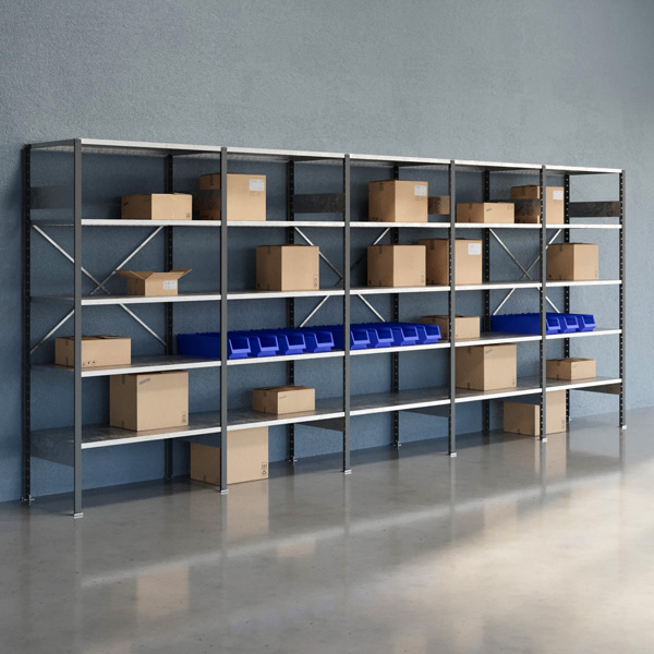 Lagerreol Åben V06 2100x5000x600 Galv