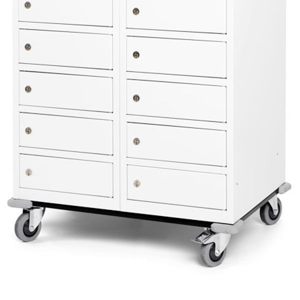 Hjulunderstel PC skab 2x6 rum 550 mm